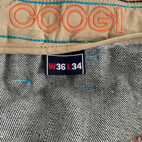 Coogi Australia Men’s 36x34 Embroidered Pockets Spellout  Denim Jeans NEVER WORN - Picture 6 of 13